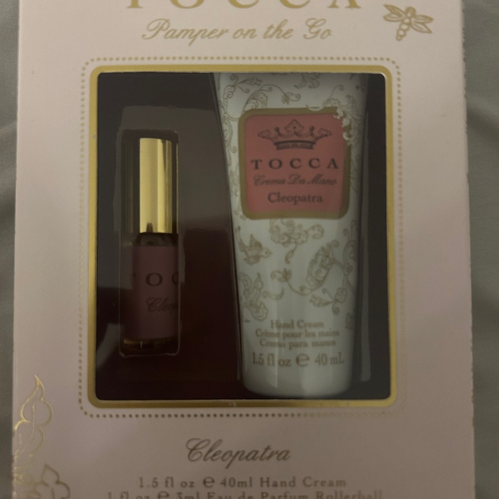 Tocca Cleopatra Hand Cream and Perfume Rollerball Set - Pink and Gold